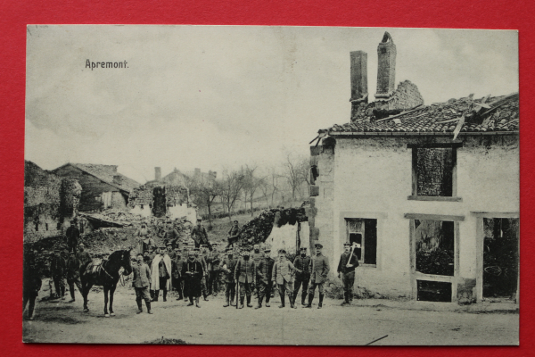 Ansichtskarte AK Apremont 1913 WKI Soldaten Ruine Frankreich France 55 Meuse